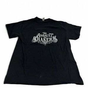 The Assault Shakers Underground Punk‎ Band Tee Black Graphic Shirt Gildan L